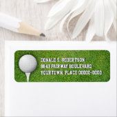 Golfbal in de gras etiket (Insitu)