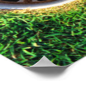 golfbal in een gat poster (Hoek)