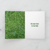 Golfbal in Grass 25th Birthday Card Kaart (Binnen)