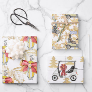 Golfbal kar ijzer voor golfer inpakpapier vel