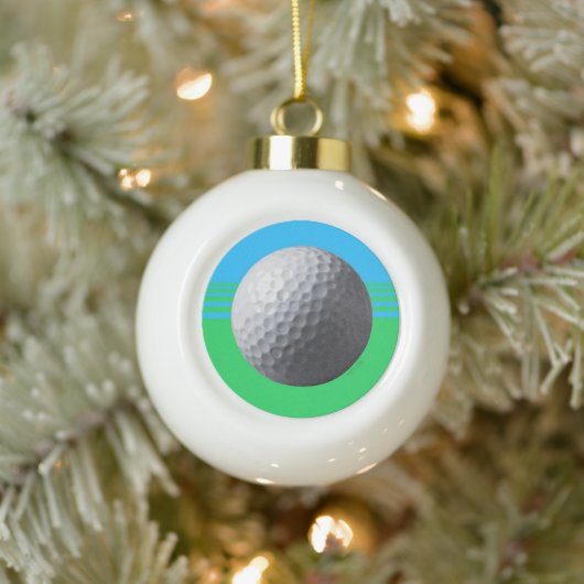 Golfbal kerstbal keramische bal ornament (Boom)