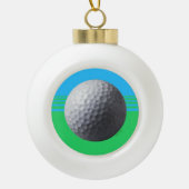 Golfbal kerstbal keramische bal ornament (Voorkant)