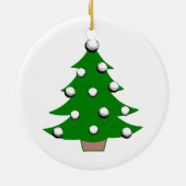 Golfbal kerstboom keramisch ornament (Achterkant)