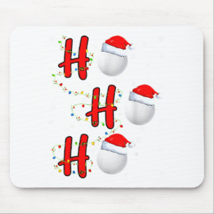 Golfbal Kerstman Hoed Ho Ho Ho Mannen Vrouwen Kers Muismat