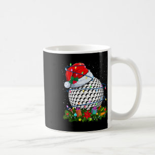 Golfbal Kerstman Hoed Kerstverlichting Grappige Sp Koffiemok