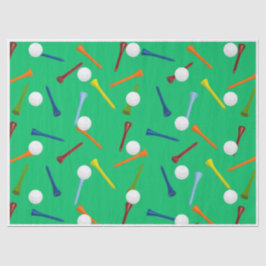 Golfbal & Kleurrijke Tee Tissuepapier | Golf Feest