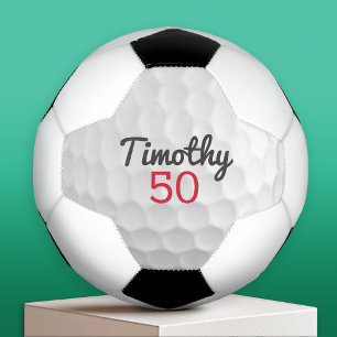 Golfbal kuiltjes met naam en nummer voetbal