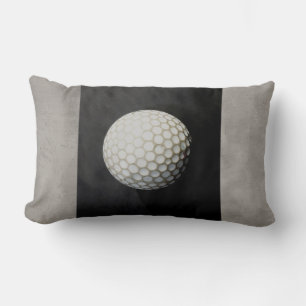 Golfbal kussen Fotokunst op grijs