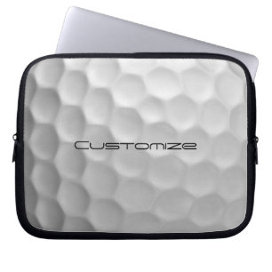 Golfbal met aangepaste tekst laptop sleeve