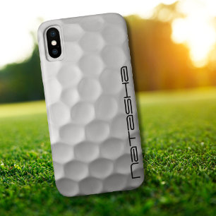 Golfbal met gepersonaliseerde tekst iPhone x hoesje