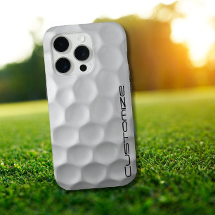 Golfbal met gepersonaliseerde tekst iPhone 15 pro case