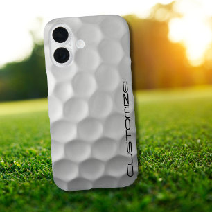 Golfbal met gepersonaliseerde tekst iPhone 16 hoesje
