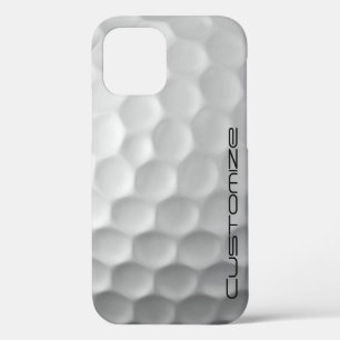 Golfbal met gepersonaliseerde tekst iPhone 12 hoesje