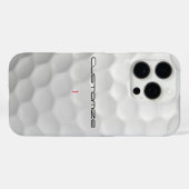 Golfbal met gepersonaliseerde tekst en nummer Case-Mate iPhone case (Achterkant (horizontaal))