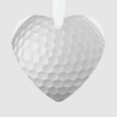 Golfbal met gepersonaliseerde tekst en nummer ornament (achterkant)
