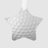 Golfbal met gepersonaliseerde tekst en nummer ornament (achterkant)