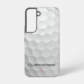 Golfbal met gepersonaliseerde tekst en nummer samsung galaxy hoesje (Achterkant)