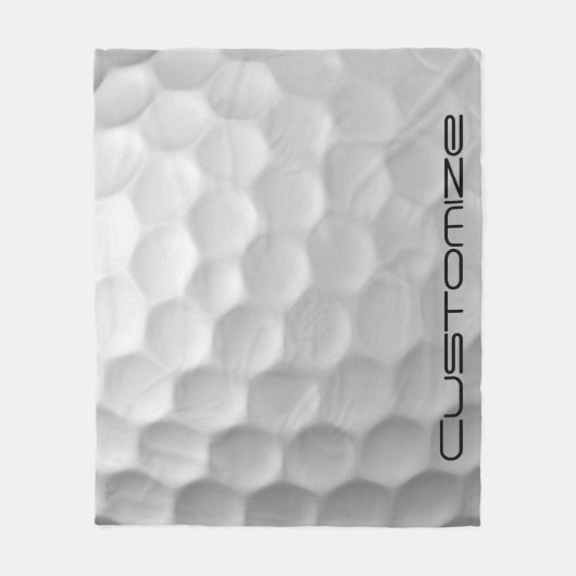 Golfbal met gepersonaliseerde tekst fleece deken (Voorkant)