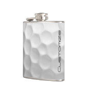 Golfbal met gepersonaliseerde tekst heupfles (Links)