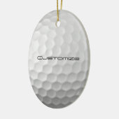 Golfbal met gepersonaliseerde tekst keramisch ornament (Links)