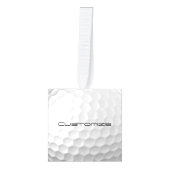 Golfbal met gepersonaliseerde tekst kubus ornament (Voorkant)