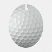 Golfbal met gepersonaliseerde tekst metalen ornament (Achterkant)