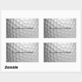 Golfbal met gepersonaliseerde tekst rechthoekige sticker (Vel)