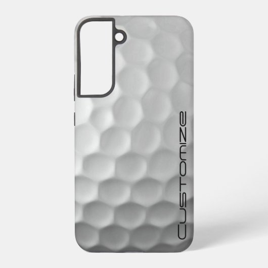 Golfbal met gepersonaliseerde tekst samsung galaxy hoesje (Achterkant)