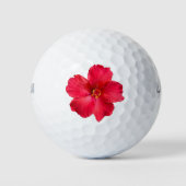 Golfbal met hibiscus bloem golfballen (Voorkant)