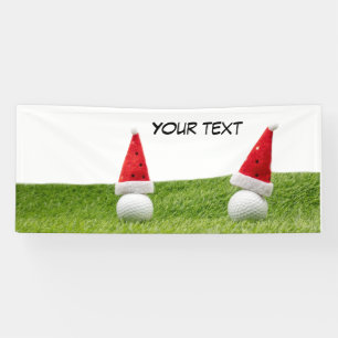 Golfbal met kerstfeest als kerstfeest spandoek