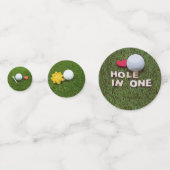 Golfbal met liefde voor groen gras confetti (Achterkanten)