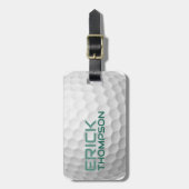 Golfbal met naam bagagelabel (Voorkant verticaal)