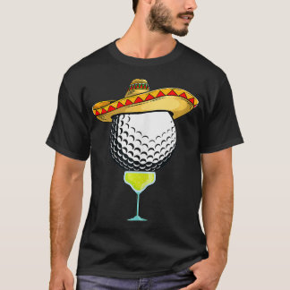 Golfbal met Sombrero en Margarita Golfer T-shirt