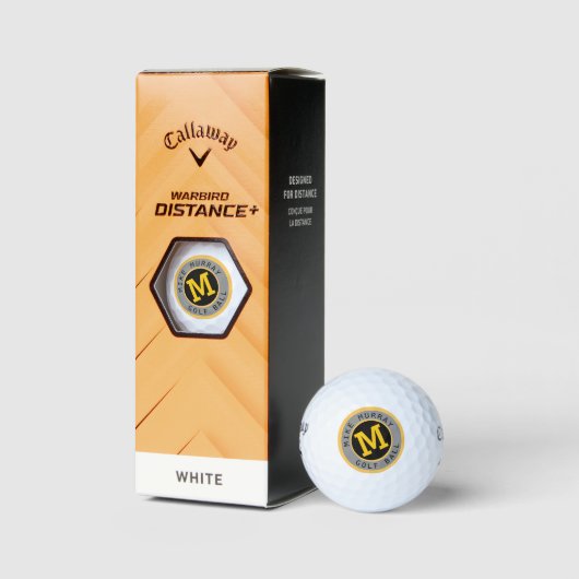 Golfbal met stijlvolle cirkel monogram golfballen (Verpakking)