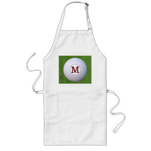 Golfbal Monogram Golfer Gras BBQ Grasveld Lang Schort