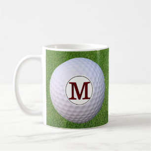 Golfbal Monogram Golfer Greens Grasveld Gras Koffiemok