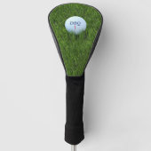 Golfbal Monogram Green Driver Golf Head Hoesje Golfheadcover (Voorkant)