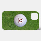 Golfbal Monogram Greens Gras Golfer Case-Mate iPhone Case (Achterkant (horizontaal))