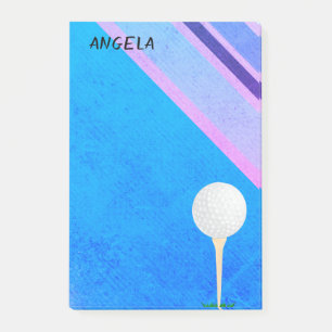 golfbal op blauw voor golfers post-it® notes