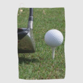 Golfbal op een t-shirt Golfhanddoeken Golfhanddoek (Voorkant)