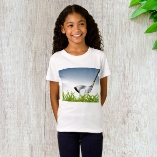 Golfbal op een T-shirt meisje