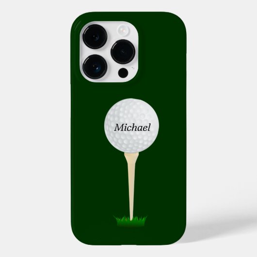 Golfbal op een T-shirt SJABLOON Case-Mate iPhone Case (Achterkant)