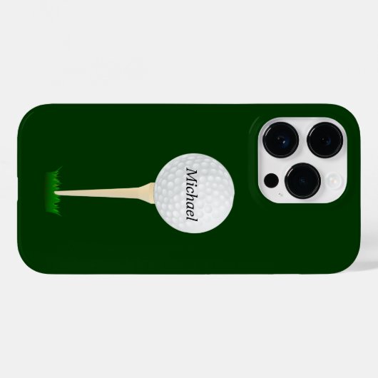 Golfbal op een T-shirt SJABLOON Case-Mate iPhone Case (Achterkant (horizontaal))
