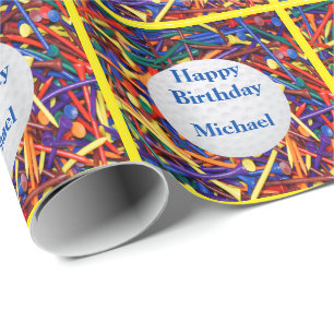 Golfbal op golf T - shirts gepersonaliseerd cadeau Cadeaupapier