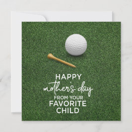 Golfbal op green Fijne Moederdag voor Golf Moeder Feestdagenkaart