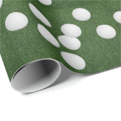 Golfbal op groen gras cadeaupapier (Rol Hoek)