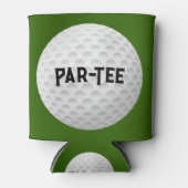 Golfbal op groene koeler (Voorkant)