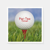 golfbal op rood t-shirt servet (Voorkant)