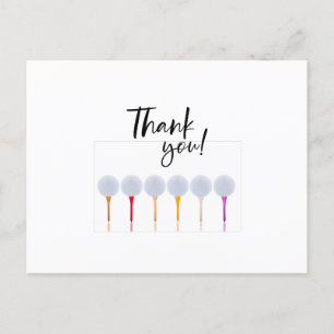 Golfbal op t-shirt briefkaart