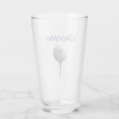 Golfbal op T-shirt Gepersonaliseerde Pint Glass Glas (Achterkant)